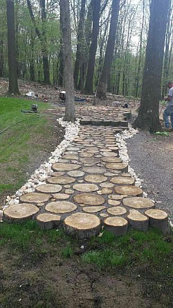 Building natural Log Patios